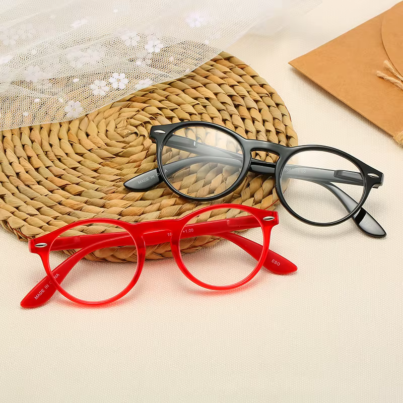 UVLAIK lunettes de lecture optiques rondes hommes femmes mode bleu noir lunettes cadre Vintage ultraléger lunettes de Prescription