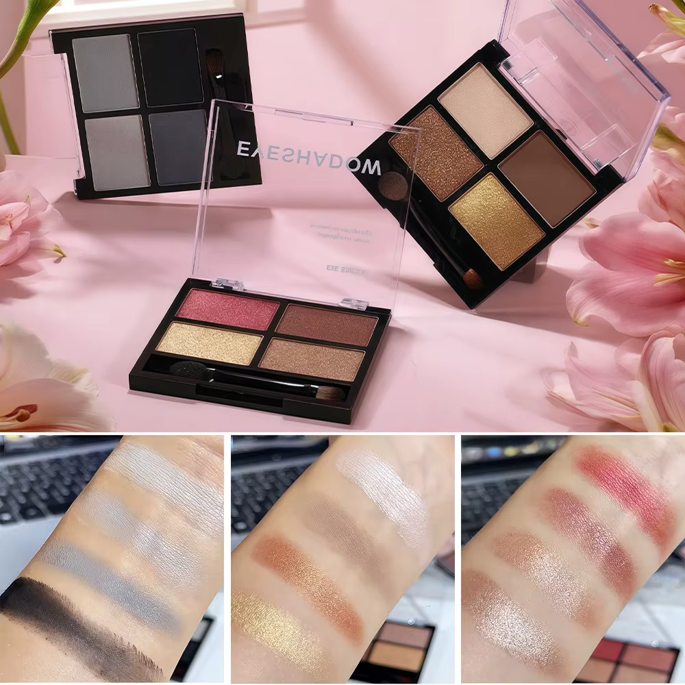 Palette de fards à paupières gris fumé 4 couleurs