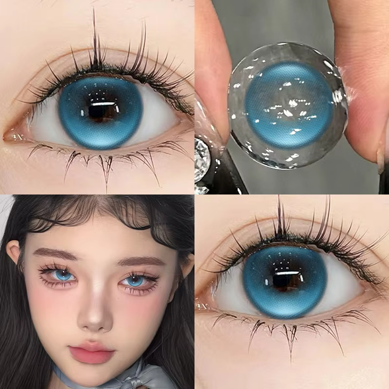 KSSEYE offre spéciale jaune Cosplay lentilles de Contact colorées pour les yeux avec degrés