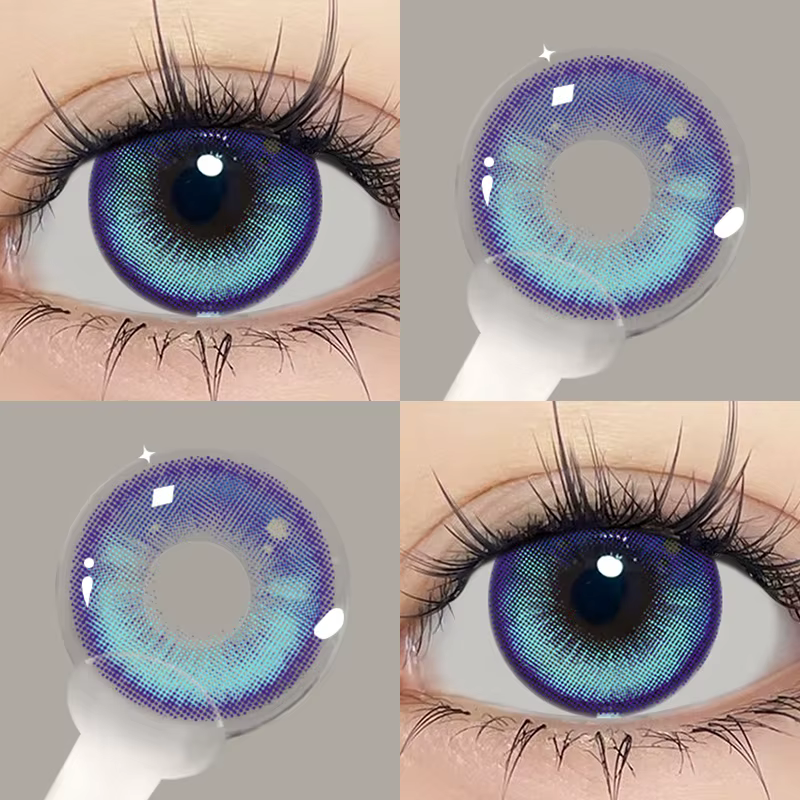 Couleur bleue Contact coréen grands yeux lentille Cosplay Contacts nouvelle arrivée maquillage de haute qualité