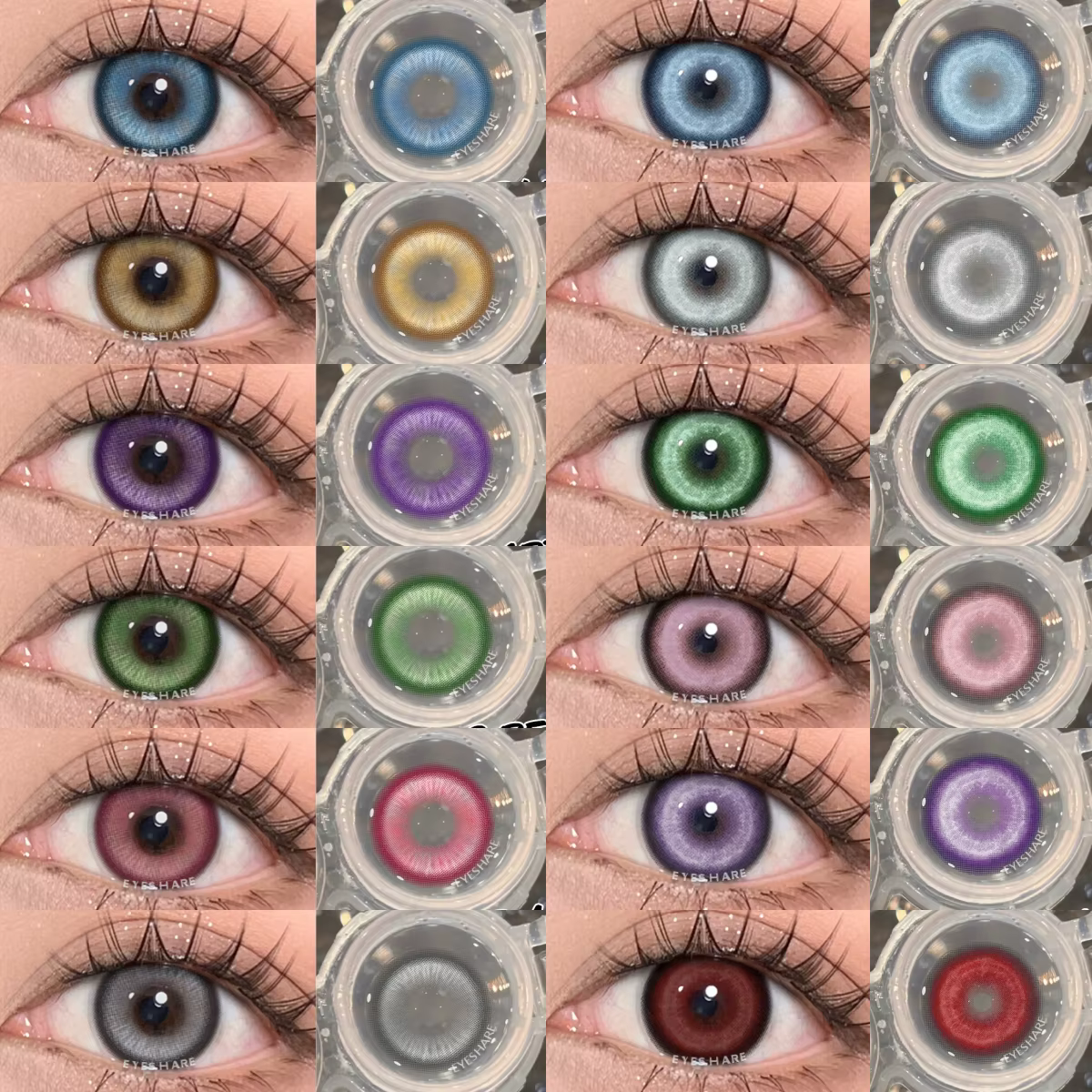 EYESHARE 1 paire de lentilles de cosplay anime pour les yeux