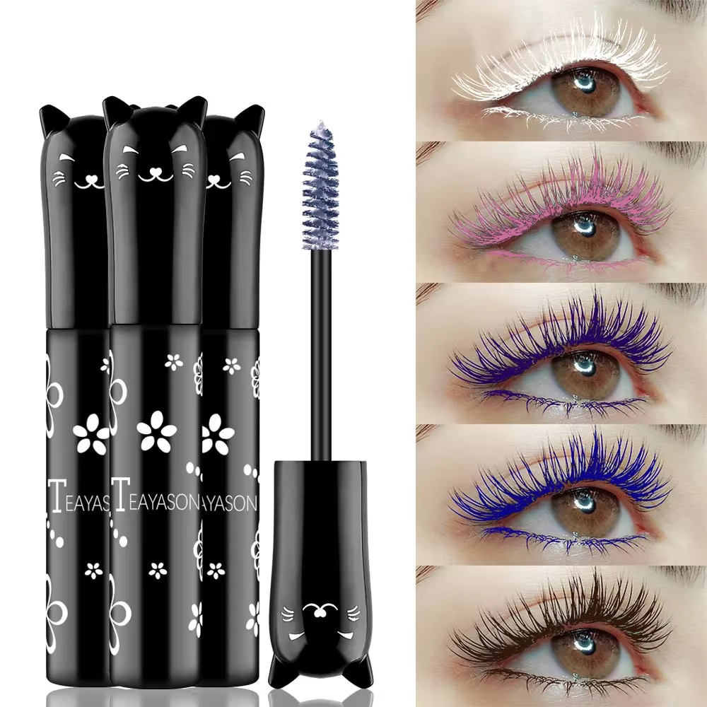 Mascara 6 couleurs imperméable à l'eau séchage rapide cils boucles Extension maquillage