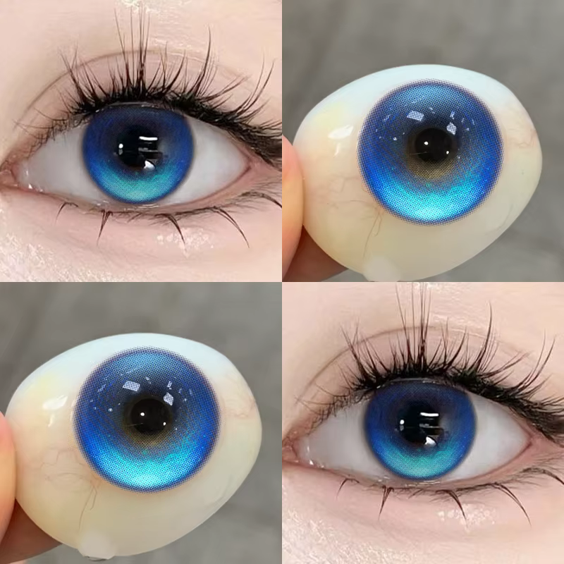 KSSEYE Lot de 2 paires de nouvelles lentilles de contact colorées Anime avec correction