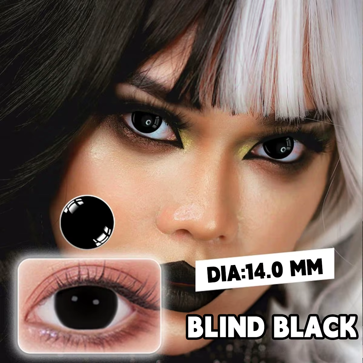 VISUASHOW Blink Block Lentilles de contact colorées pour cosplay anime