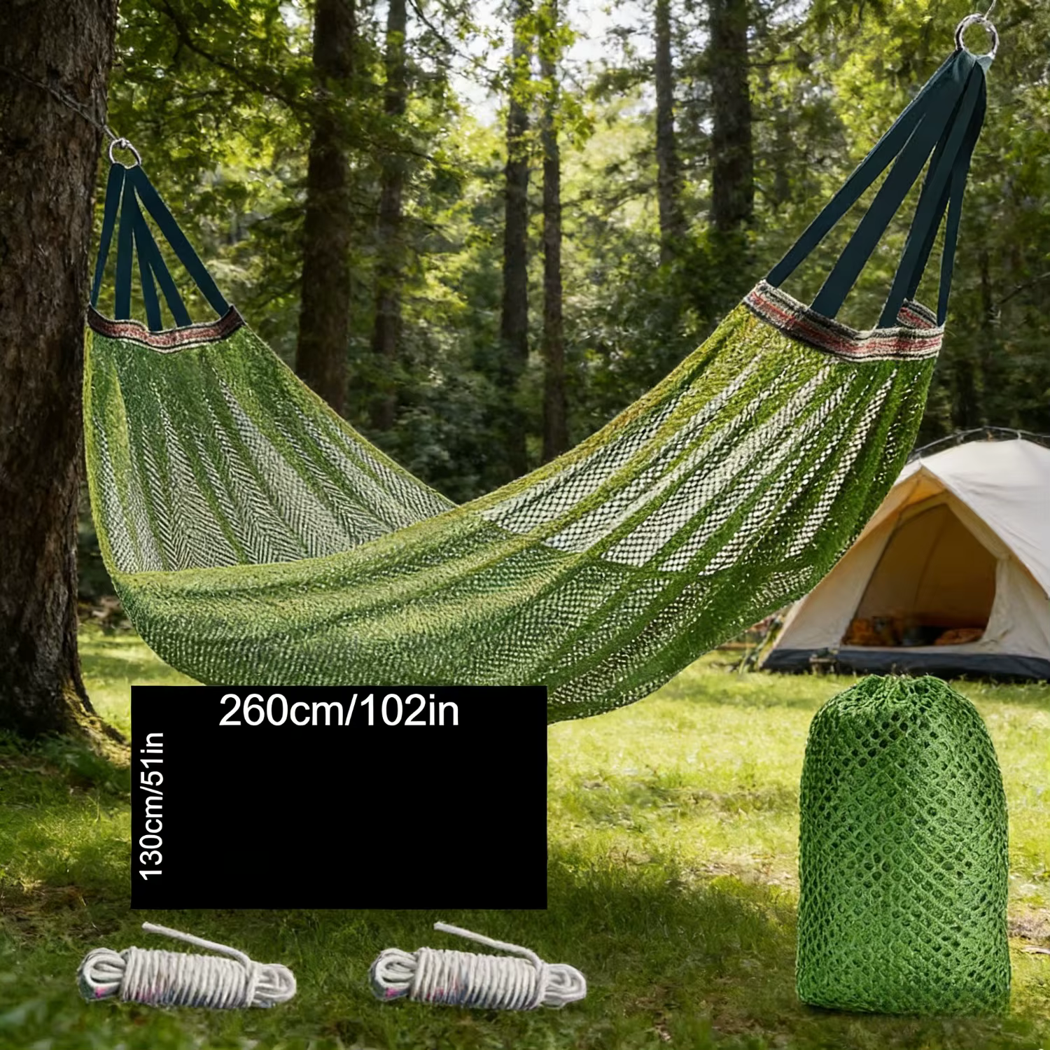 Hamac d'extérieur Campout, article de voyage anti-chute pour le camping, multi-usages pour tous les âges, idéal pour la cour