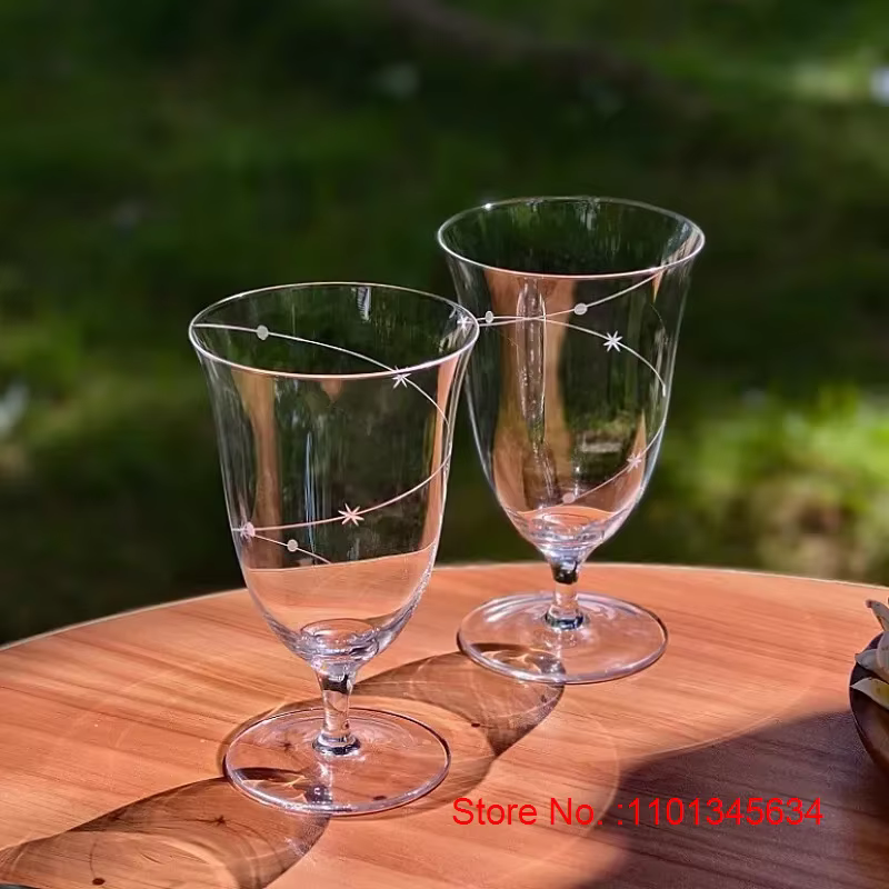 Verre à Vin Rouge Rétro Japonais Ultra-Mince, Gobelet Carapté, Star Trails, Verre de Voiture, observateur, Apéritif de Luxe, Tasse Fizz