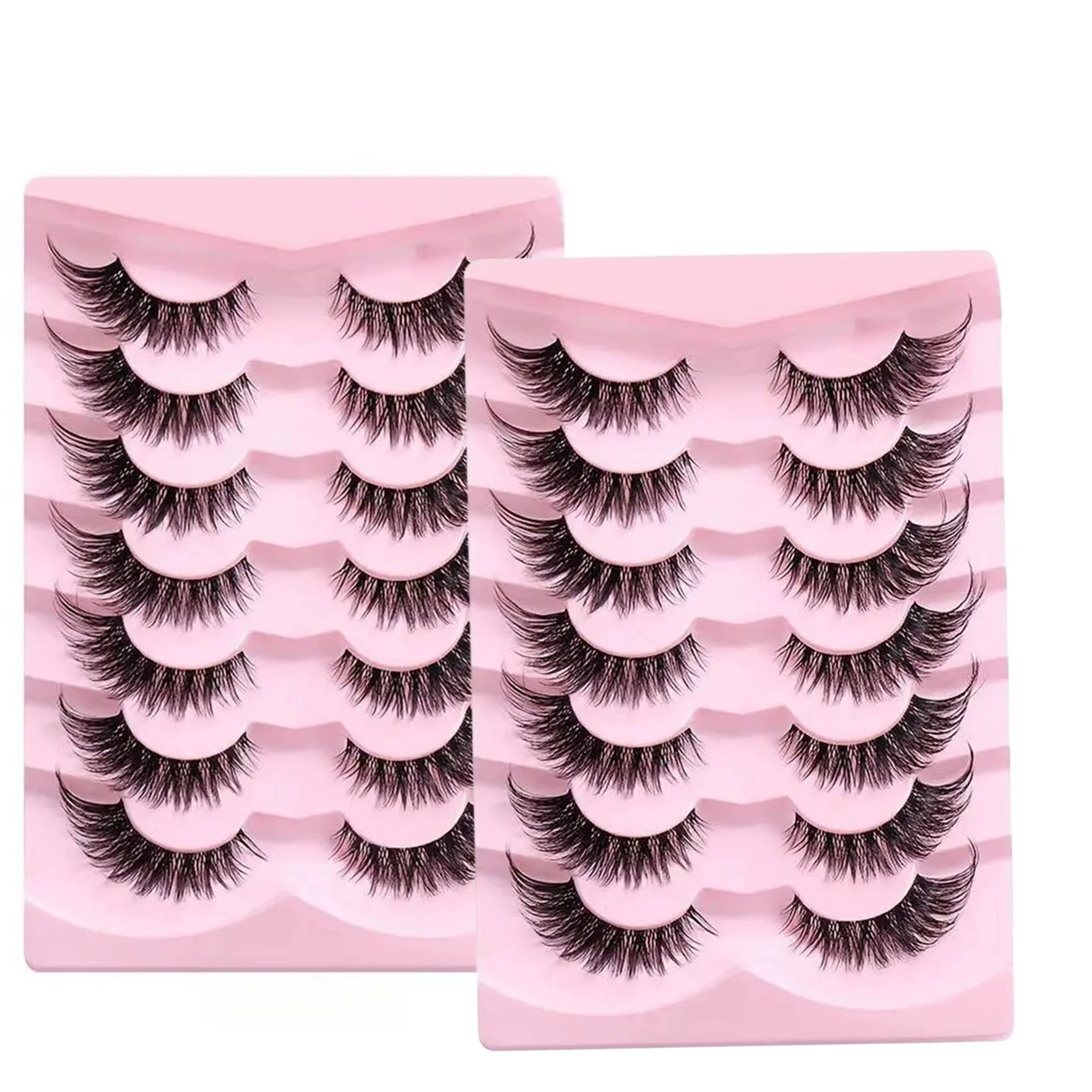 Faux cils 7 paires – Coin étendu d'aspect naturel
