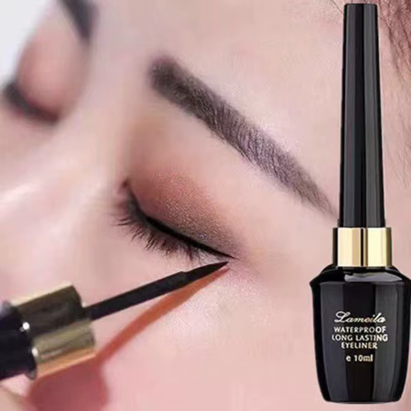 Stylo eye-liner liquide noir imperméable ultra-fin pour les yeux en gel à pointe dure longue durée