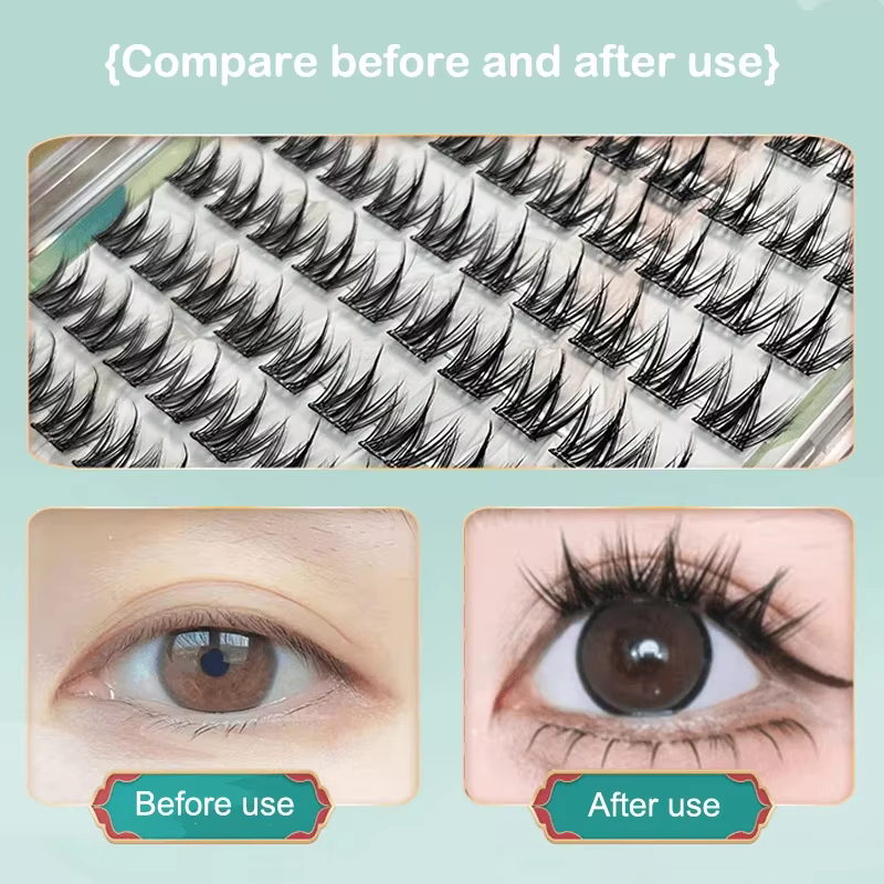 Faux-cils série chiot, grappes simples
