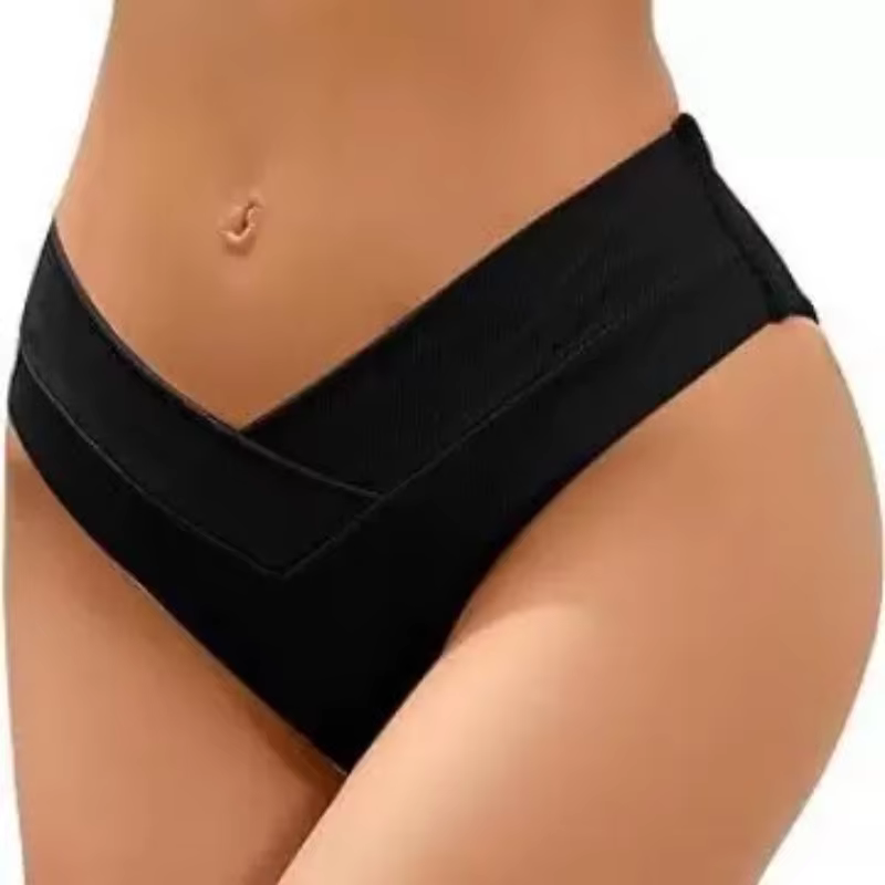 Sexy brésilien string bas de Bikini femmes maillots de bain slips coupe classique short de bain dames maillot de bain V effronté taille haute Bikini