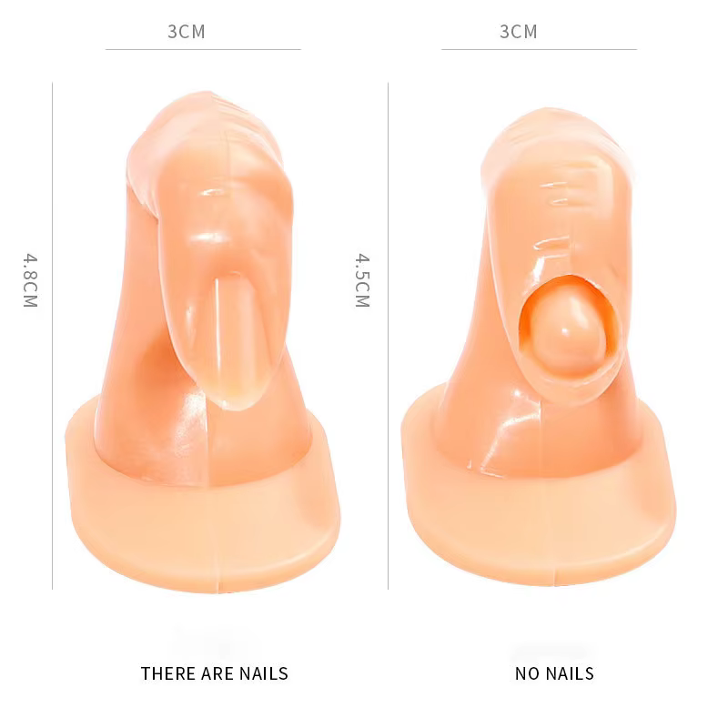 1/5 pièces faux doigt outil de pratique des ongles manucure faux ongles formation doigt presse sur ongles en plastique Flexible manucure outils de bricolage
