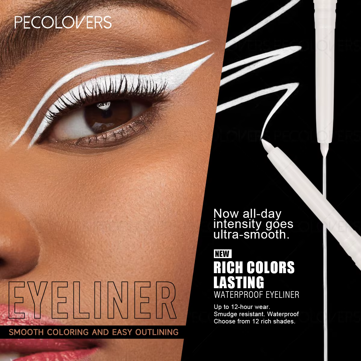 1 stylo gel pour eye-liner imperméable pour tous les types de peau