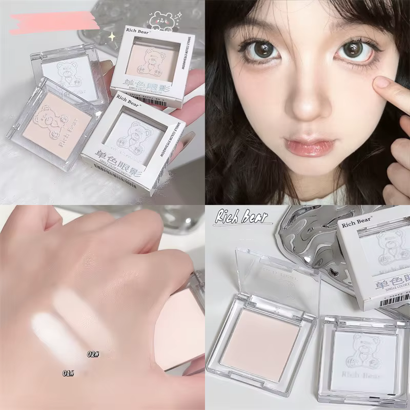 Palette de maquillage de fard à paupières couleur Jade blanc