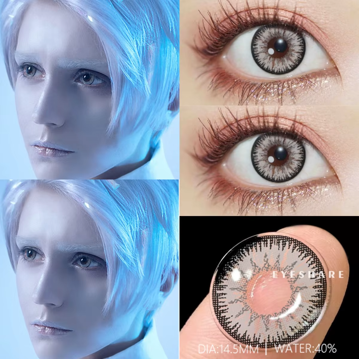 EYESHARE lentilles de Contact de couleur pour les yeux 1 paire Anime Cosplay