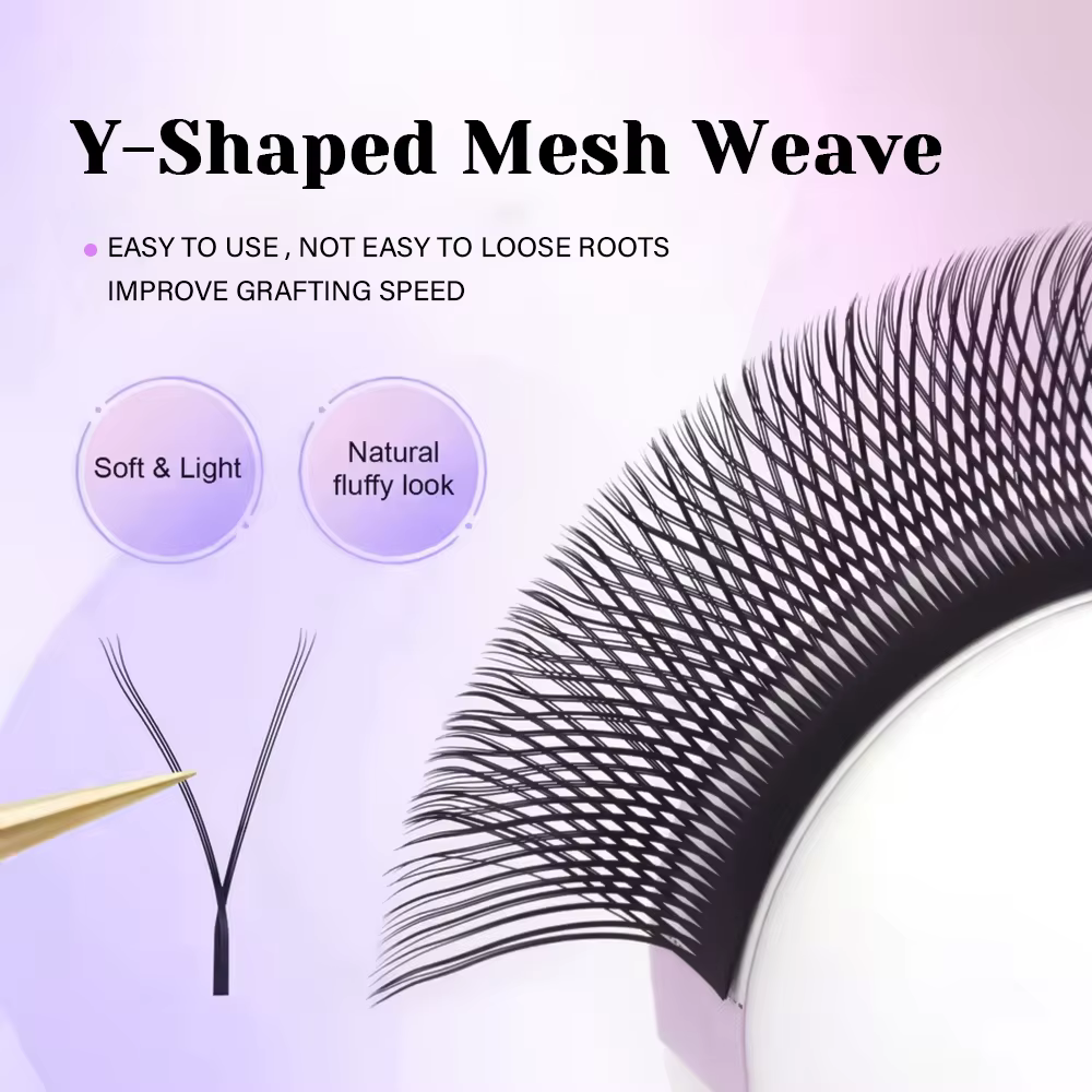 MASSCAKU U forme YY Faux cils C D Curl 8-15mm mélange préfabriqué Volume ventilateur Extension