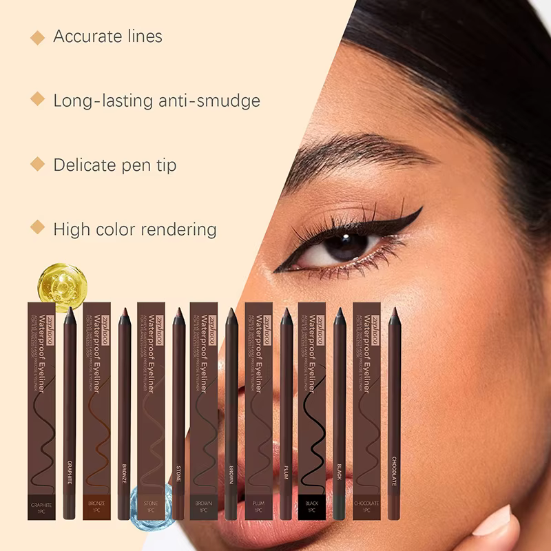 Eyeliner prune pour les yeux verts/bleus/marrons