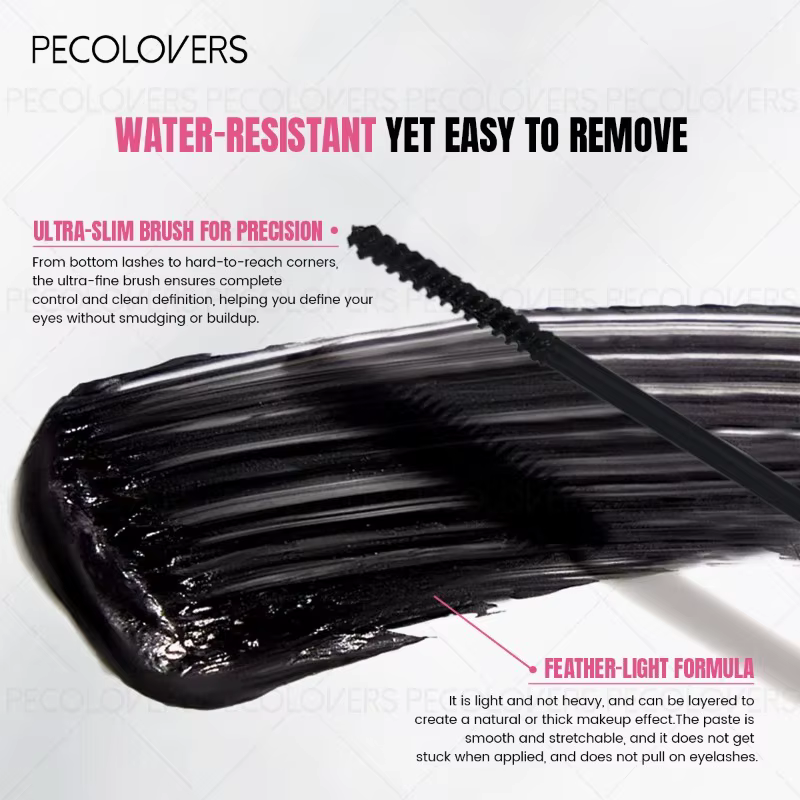 Mascara tube noir imperméable et résistant à la sueur