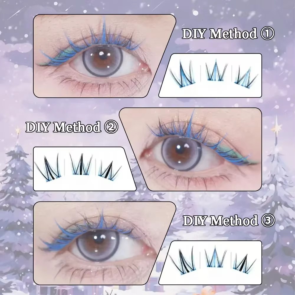 Cils colorés sans colle
