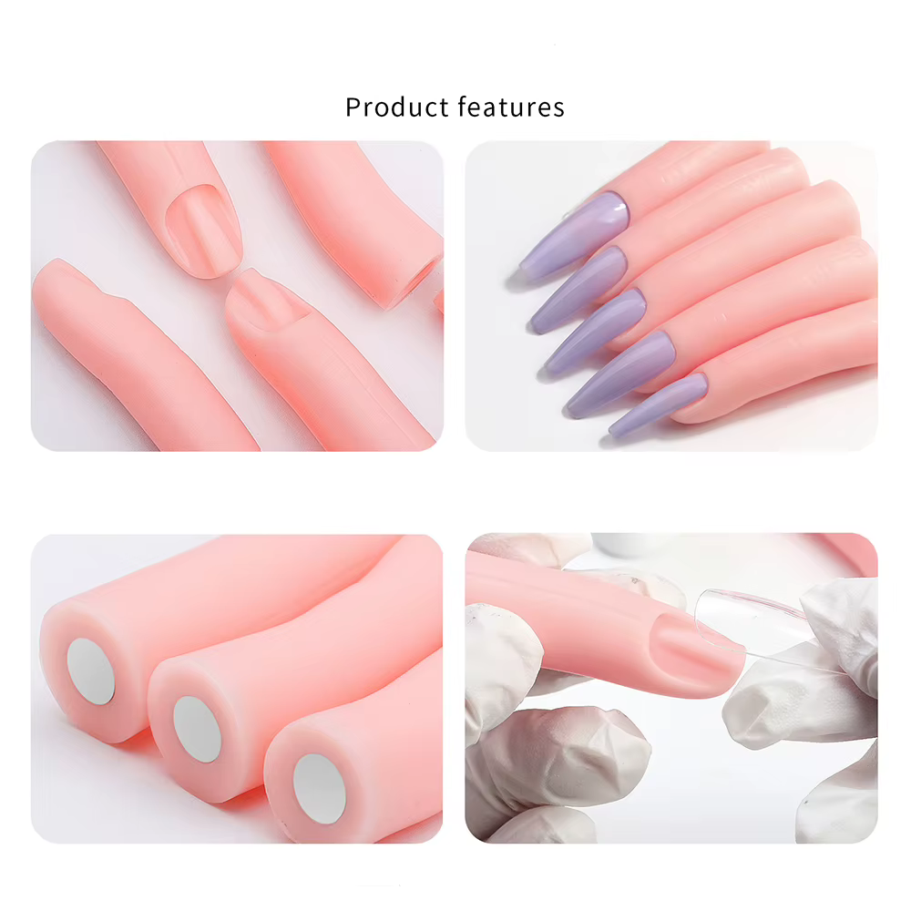 5 pièces/ensemble, Faux doigts naturels en silicone, formation nail art, manucure, modèle pratique, affichage, outils de maquillage