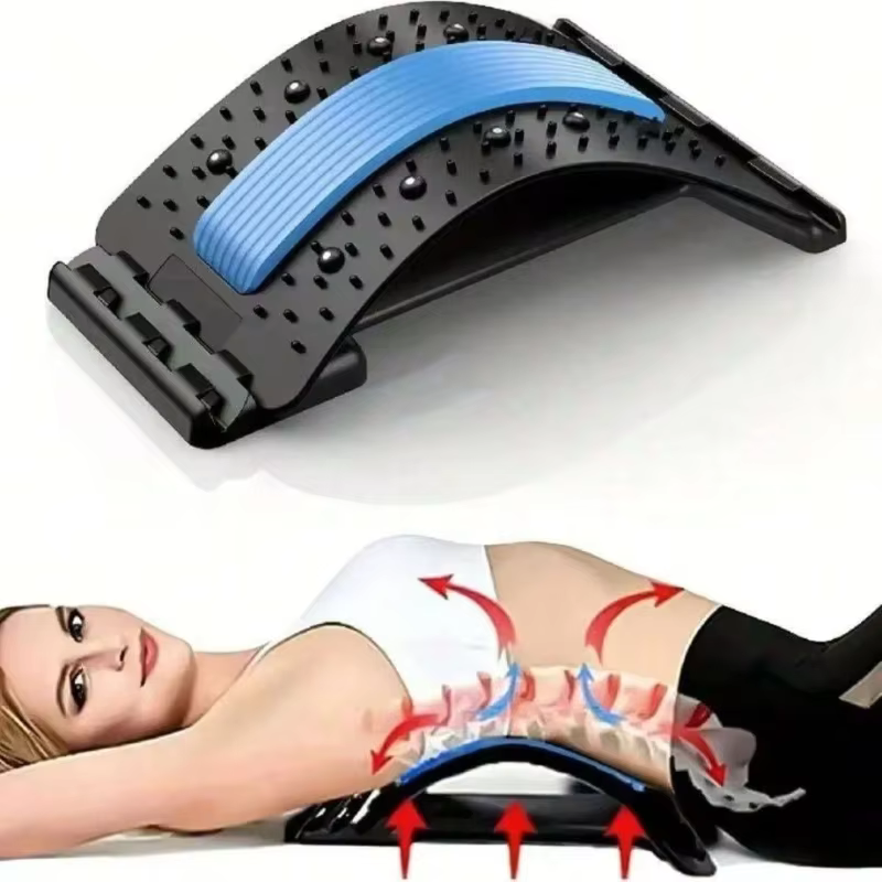 Appareil de soutien et d'étirement du dos, masseur dorsal pour lit, chaise, voiture, support lombaire multi-niveaux, soulagement des douleurs musculaires vertébrales