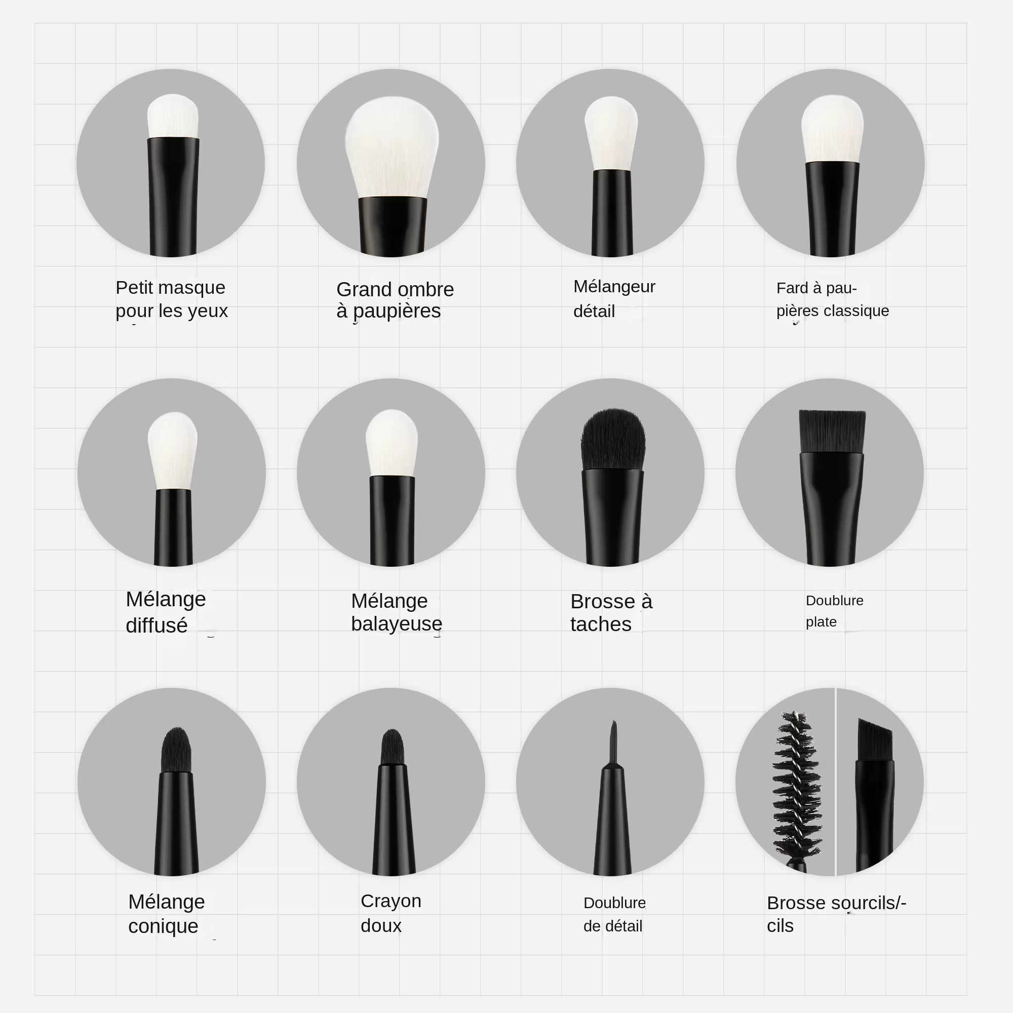 Jessup ensemble de pinceaux de maquillage pour les yeux