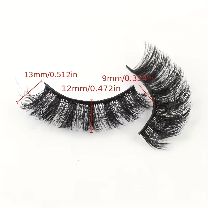 10 paires de faux cils en vison synthétique