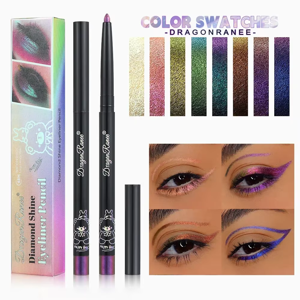 Crayon de fard à paupières métallique à paillettes