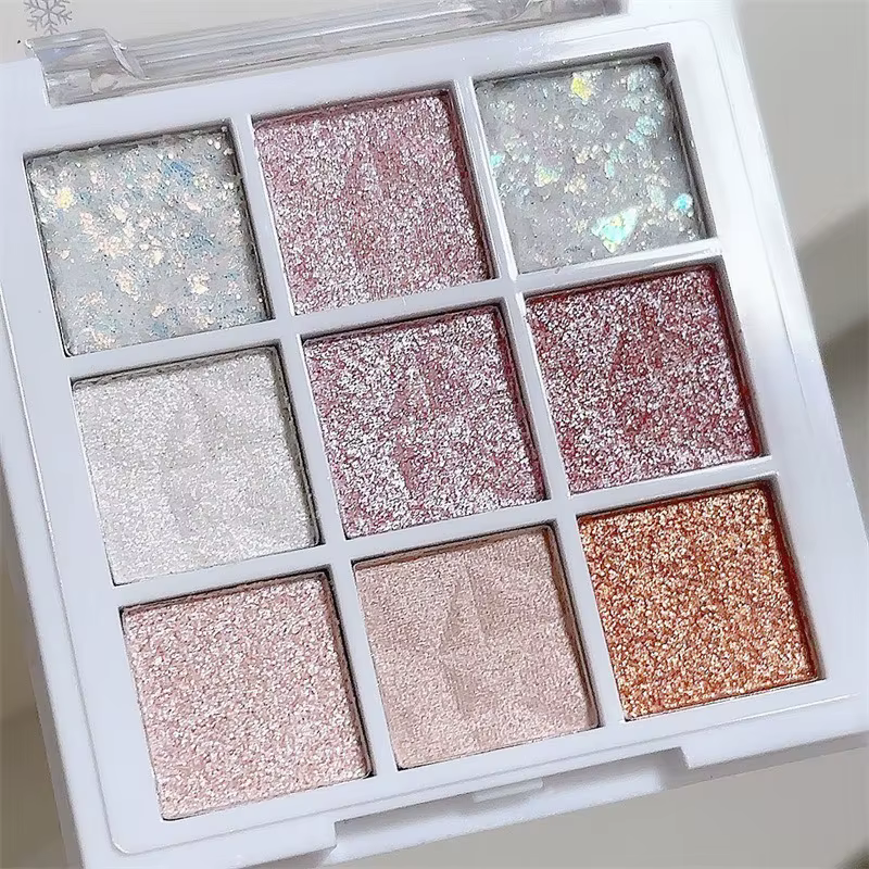 Palette de fards à paupières à paillettes de neige
