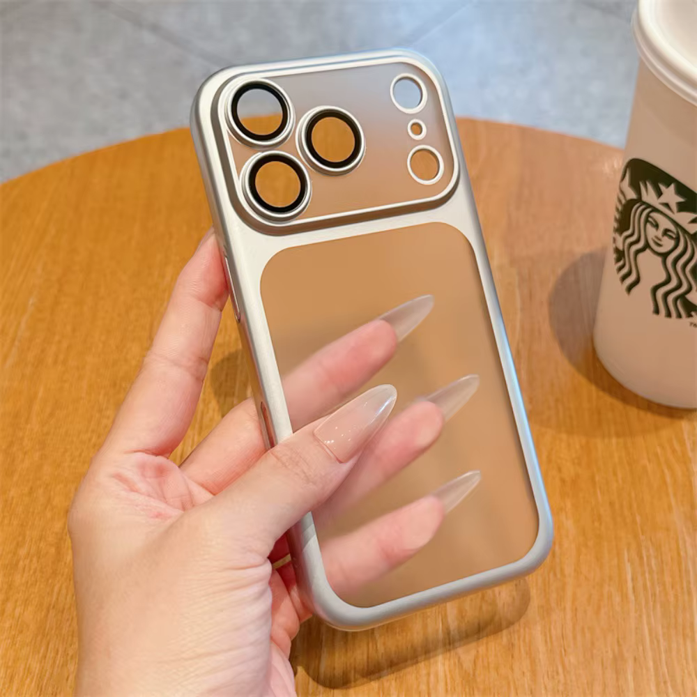 Coque de téléphone fine translucide givrée plaquée orange cosmique officielle pour iPhone 17 Pro Max Air Series, housse pare-chocs pour étui 17 Pro