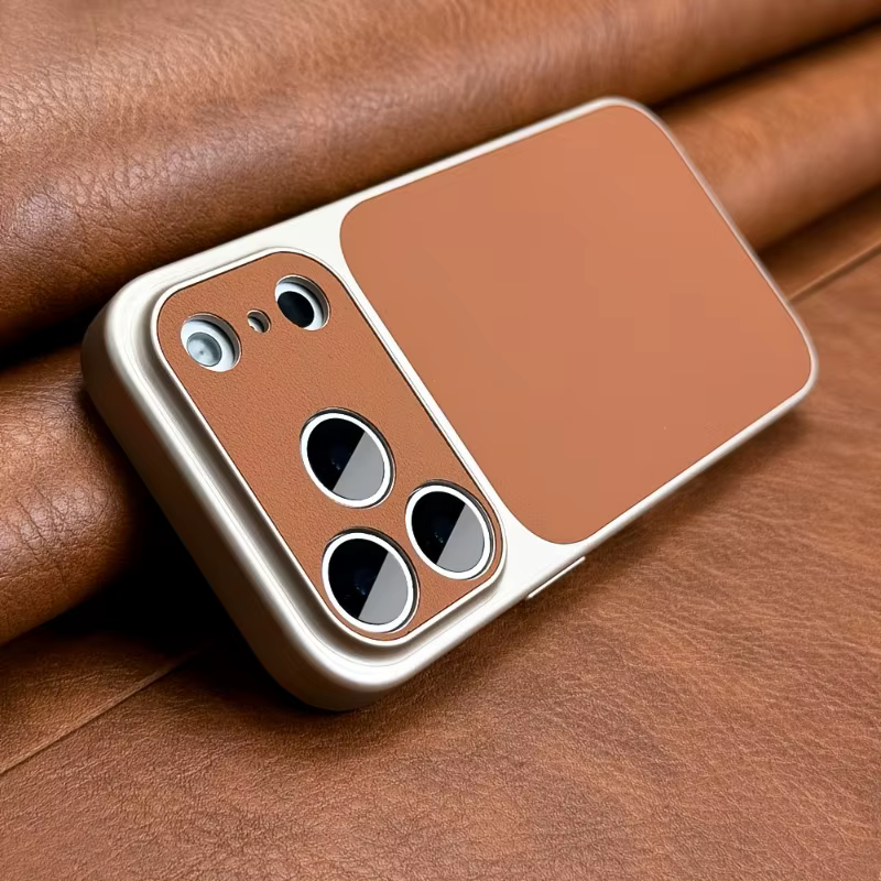 Nouvelle Coque de Téléphone Rétro Orange Luxueuse pour iPhone 17 Air 16 15 14 13 17 Pro 17 Pro Max – Étui Souple et Rigide