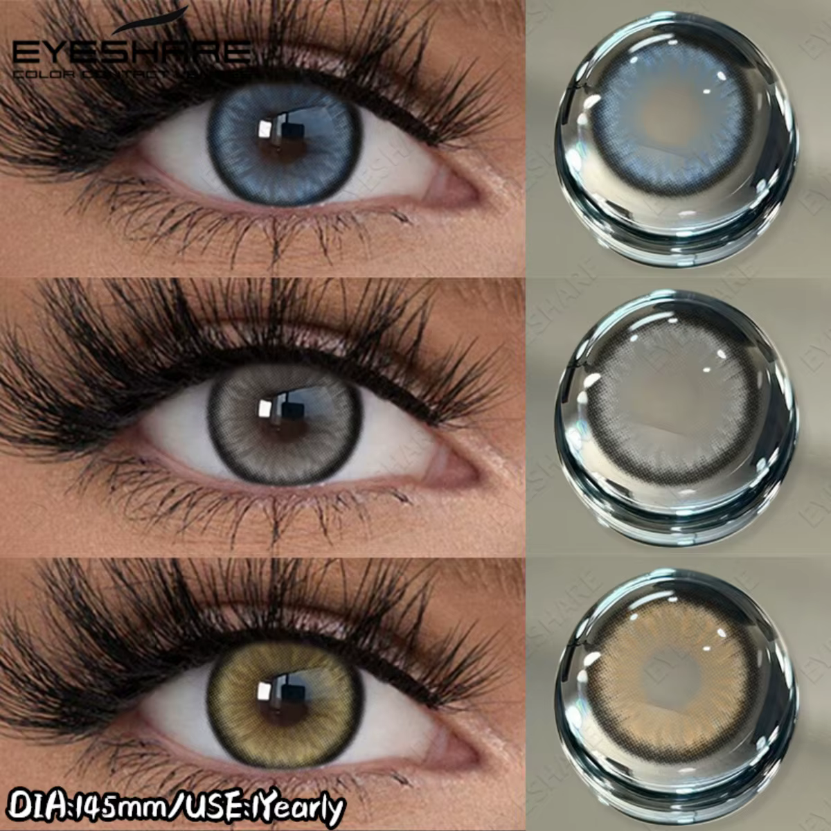 Lentilles de contact colorées EYESHARE Natural Enlarges Eyes