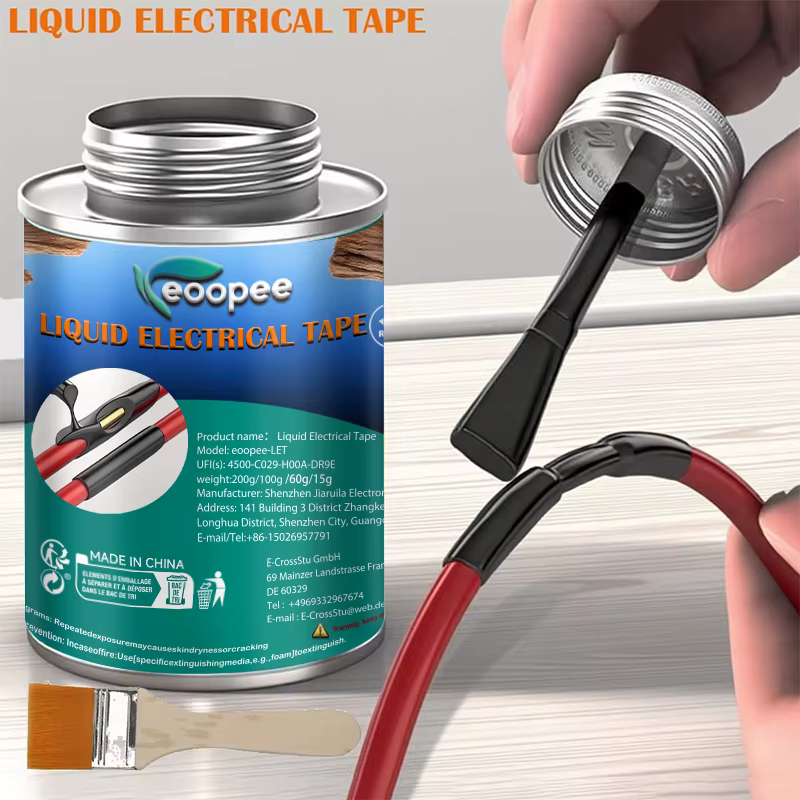 Ruban électrique liquide étanche, résine époxy, colle noire, scellant à séchage rapide pour fils et câbles, colle de ligne fixe à usage domestique