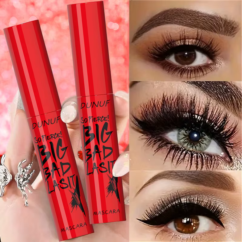 DUNUF 1 pièces Mascara longue durée mince épais imperméable boucle ne tache pas facilement résistant à la sueur et sans taches débutant amical