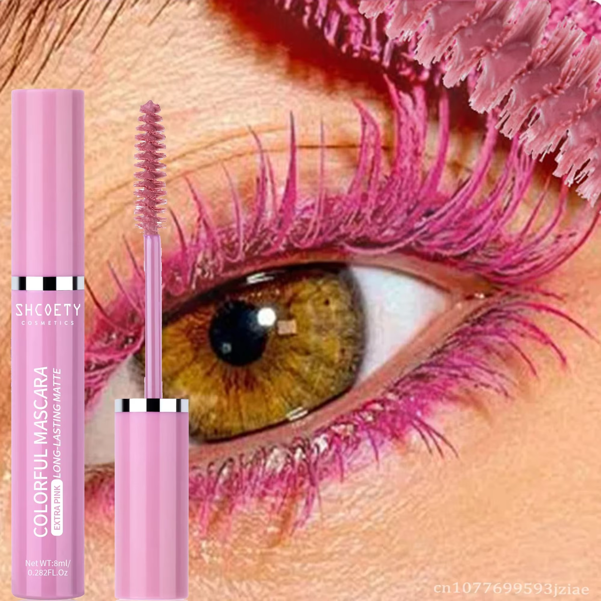 Mascara de couleur rouge vin