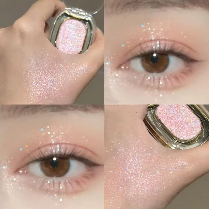 Palette de fards à paupières rose-brun multifonctionnelle