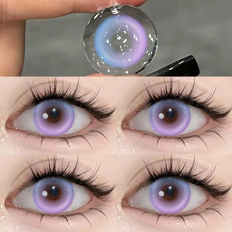 Lentilles colorées pour les yeux de myopie