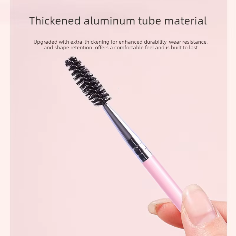 Pinceau à sourcils et cils doux 2-en-1 professionnel pour le contour des yeux
