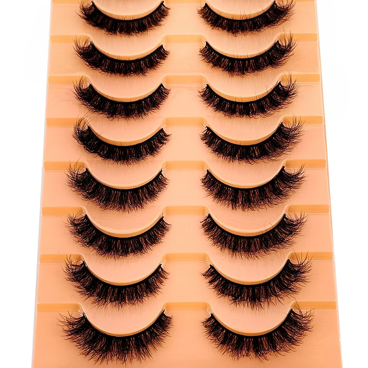 AMSDCN 10 paires de faux cils en vison synthétique faits à la main