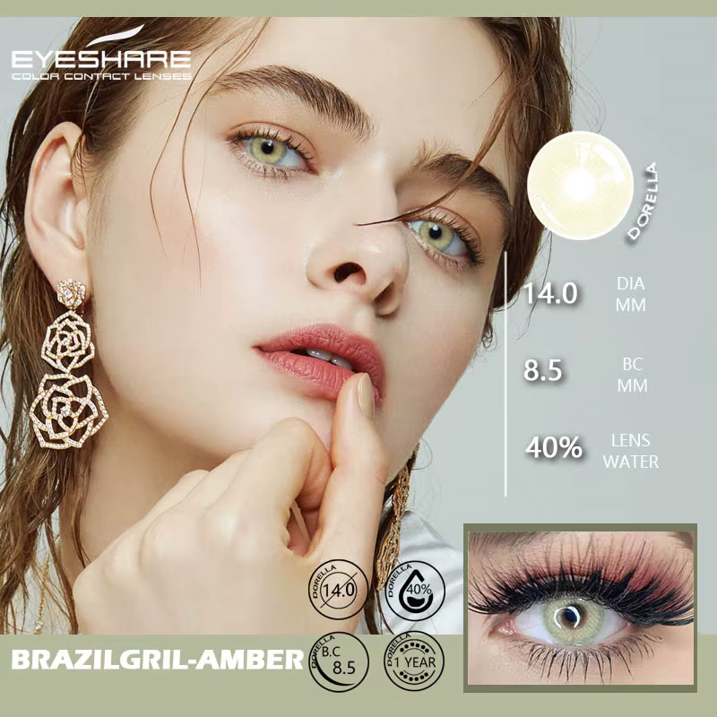 EYESHARE 2 pièces lentilles colorées pour les yeux naturel bleu brun