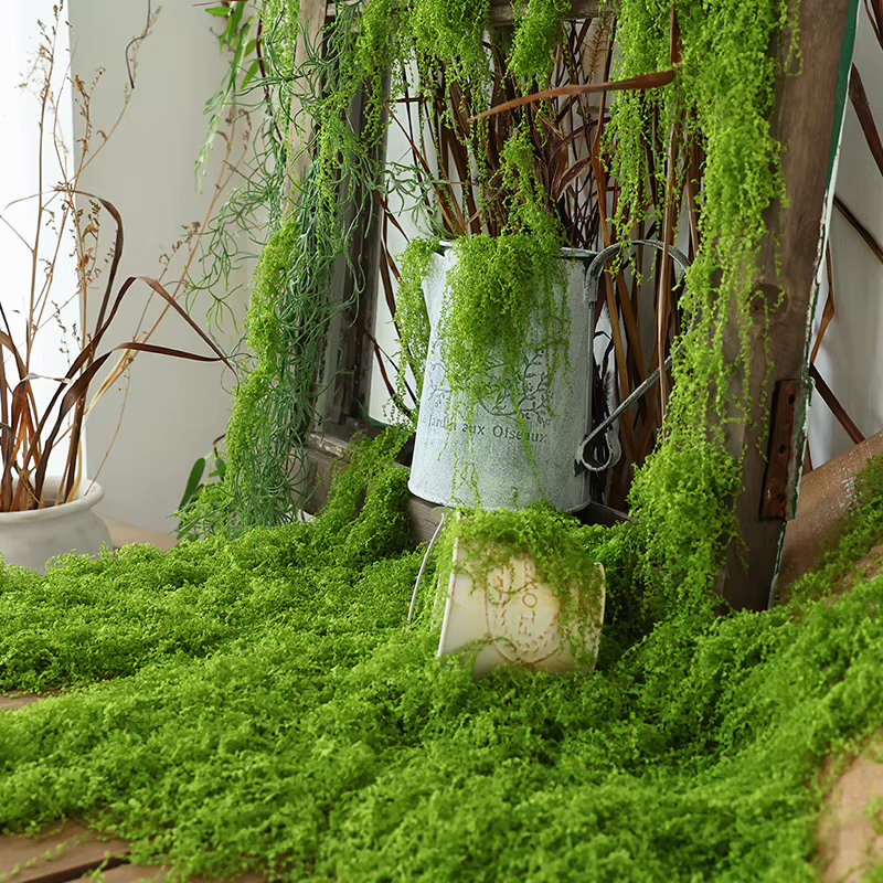 Faux mousse verte, artisanat de bricolage, herbe artificielle, fausse mousse conservée, plante verte, décoration de jardin, salle de maison, paysage, fausse herbe