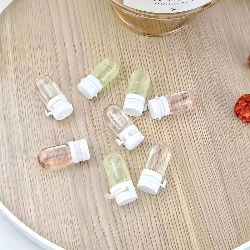 Bouteilles transparentes portables anti-fuite de 2 ml pour démaquillant, essentielles pour les voyageurs, lot de 10 pièces