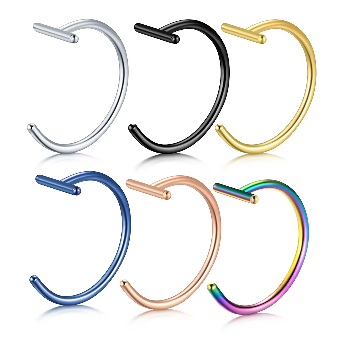 Faux Piercing pour le Corps, Anneau de Narine Antarctique, réinitialisation de Septum sur la Bouche, 1 Pièce