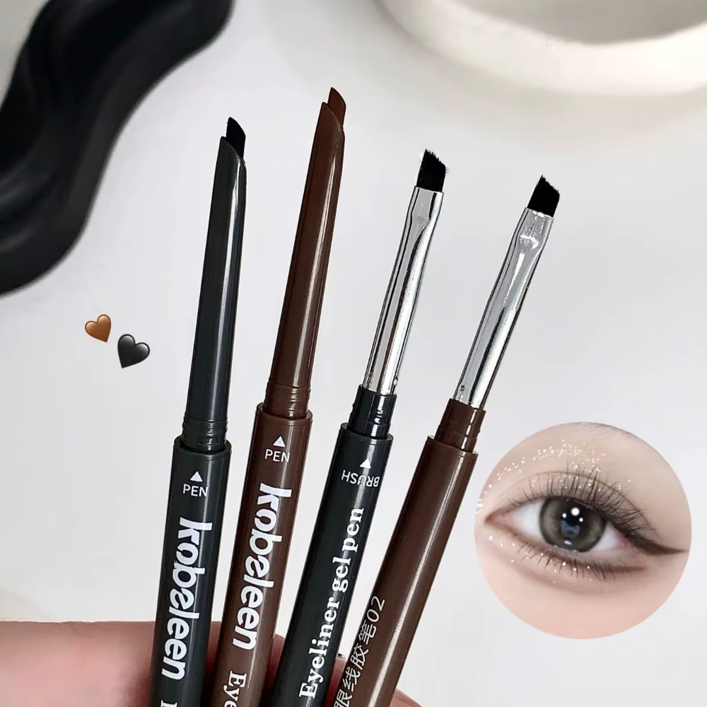 Crayon Eyeliner Double Pointe Pigment Lisse Brun Mocha Doux Aegyosal Imperméable Mat Effet Silkworm Maquillage Naturel des Yeux