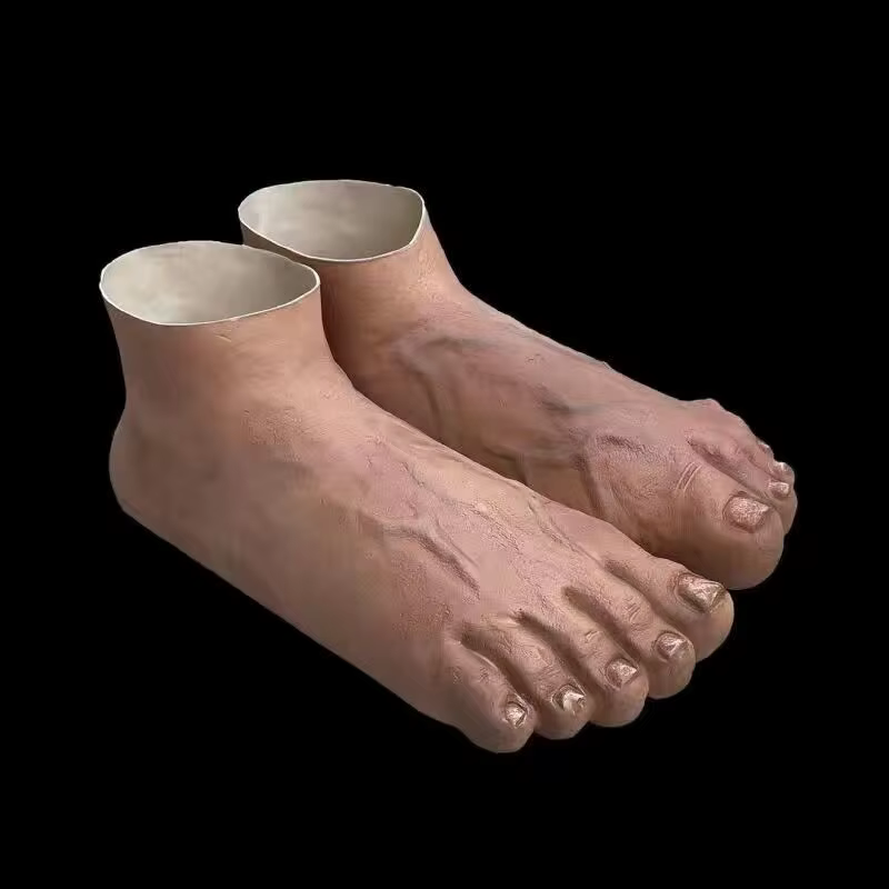 Chaussures de pied artificielles idées originales hommes et femmes orteil gros pied parodie rouge cinq doigts pieds mode