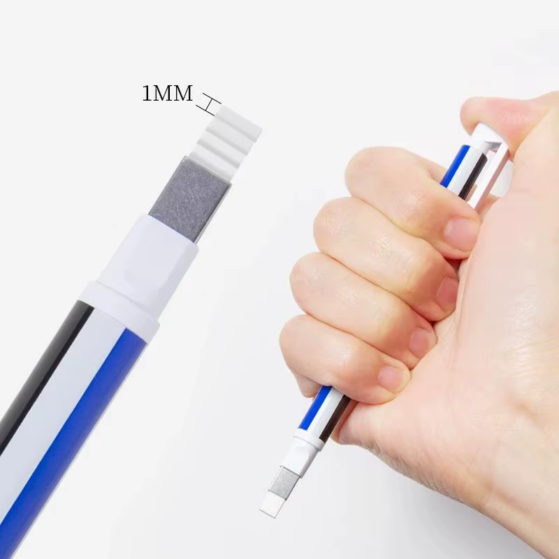 Stylo surligneur Tombow MONO Zero Eraser (pointe ronde/carrée) – Gomme à effacer rechargeable ultra-fine pour le dessin de détails, le croquis et l'art