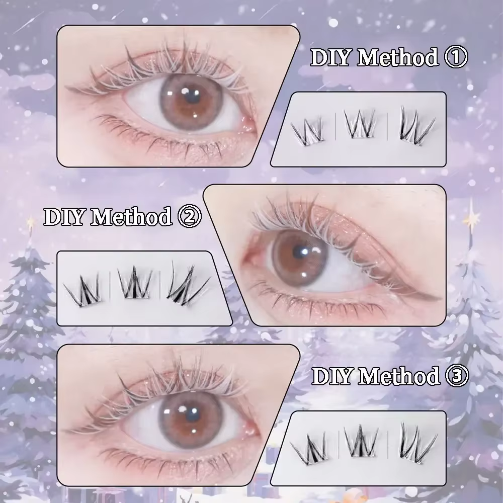 Cils colorés sans colle