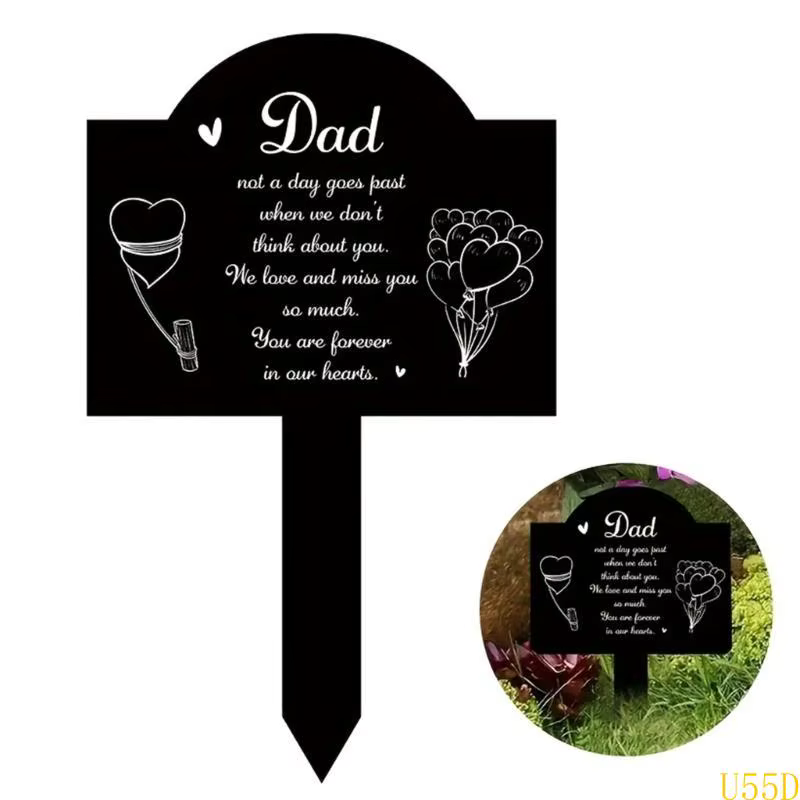 U55d Cemetery Mom Dad Dad Memorial Grave Marker pour hommages Belle décoration du cimetière