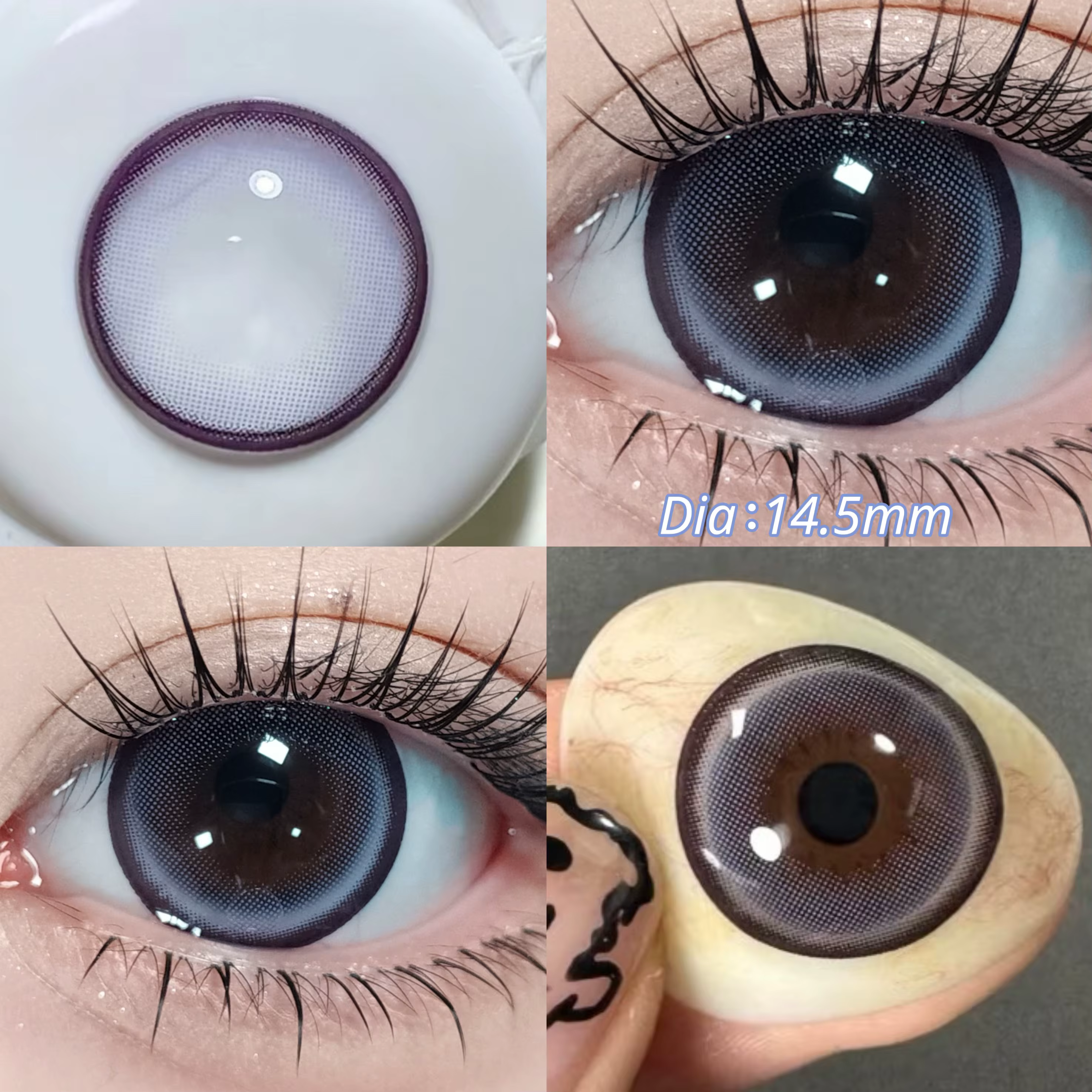 2pcs Myopie Cosplay Série Lentilles De Contact Colorées Pour Les Yeux Cosmétiques Pupilles Oeil document Lentille Avec