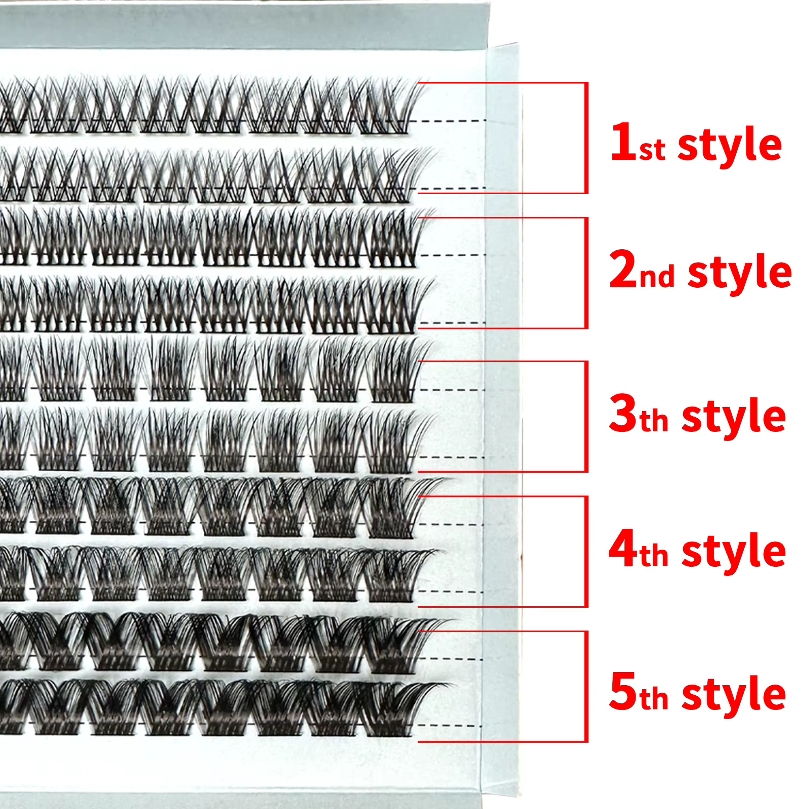 Faux-Cils en Faux Vison Naturels Réutilisables, Mélange de Cils Segmentés, Très Doux, Grande Boîte, Abordable GT, DIY