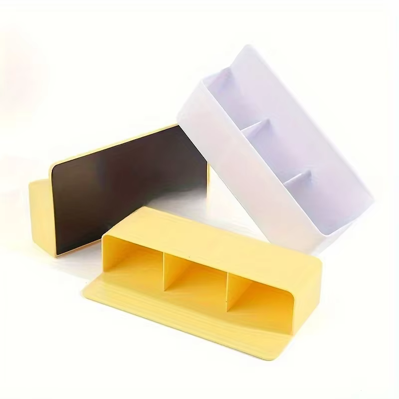 Boîte de rangement pour tableau à stylos, porte-stylo de rangement en plastique adhésif multifonctionnel pour le bureau et la maison